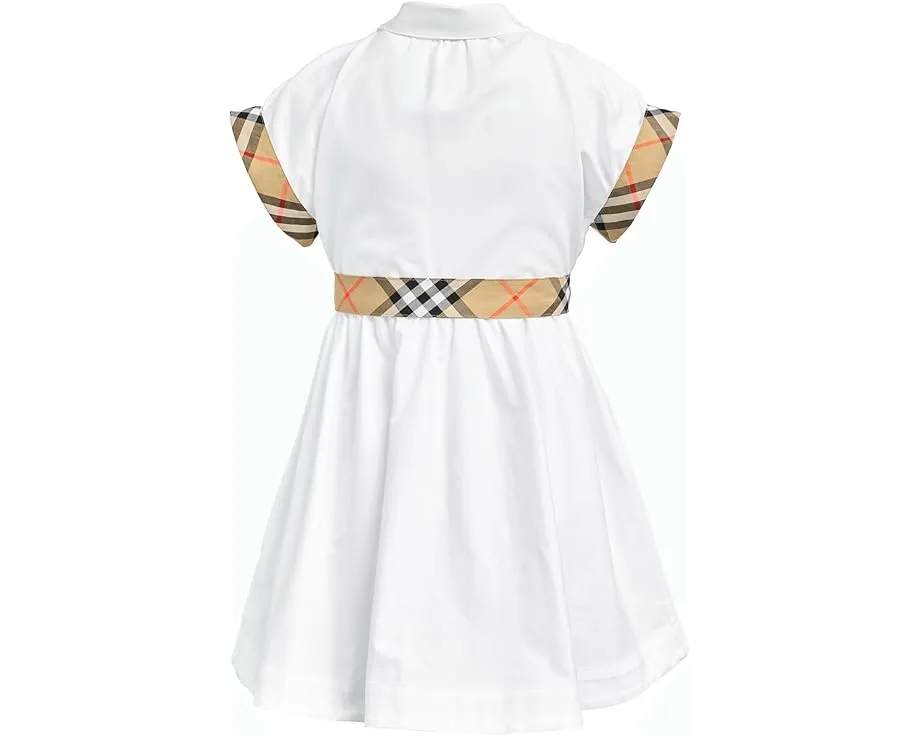 Платье Juliet в клетку для детей с короткими рукавами Burberry Kids