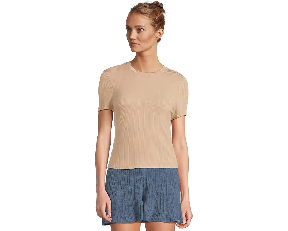 Футболка UGG Miriam Baby Tee Rib с ребристой структурой и логотипом