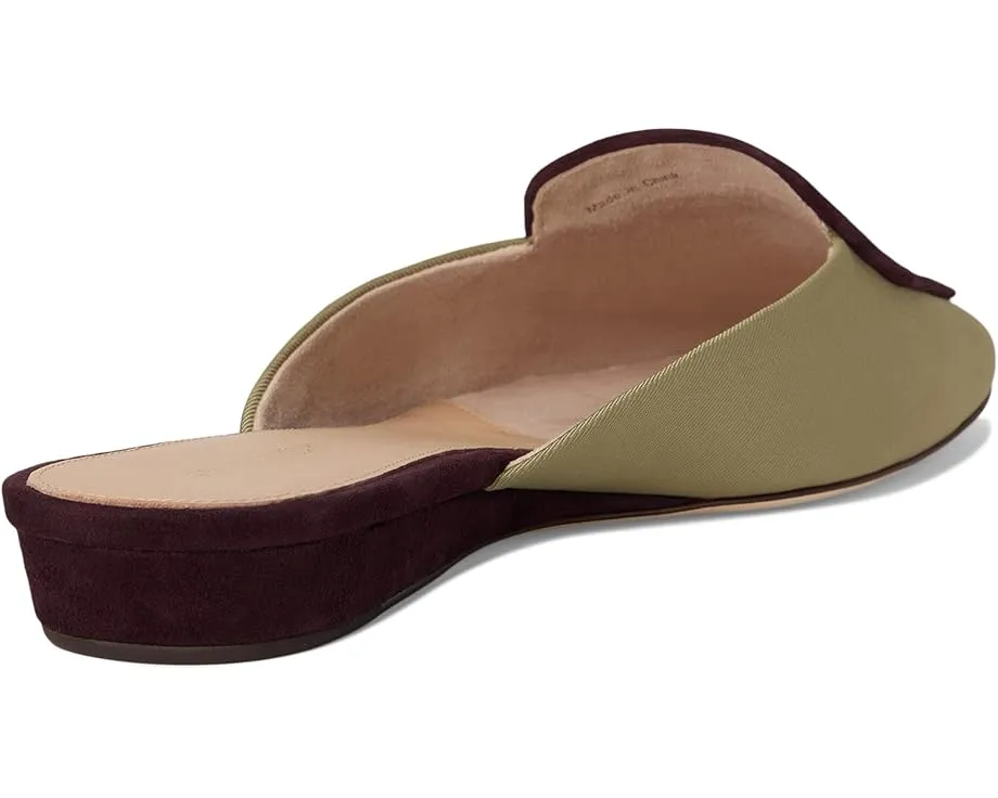 Туфли-мюли Veronica Beard Moritz из ткани faille с низким каблуком и контрастной окантовкой