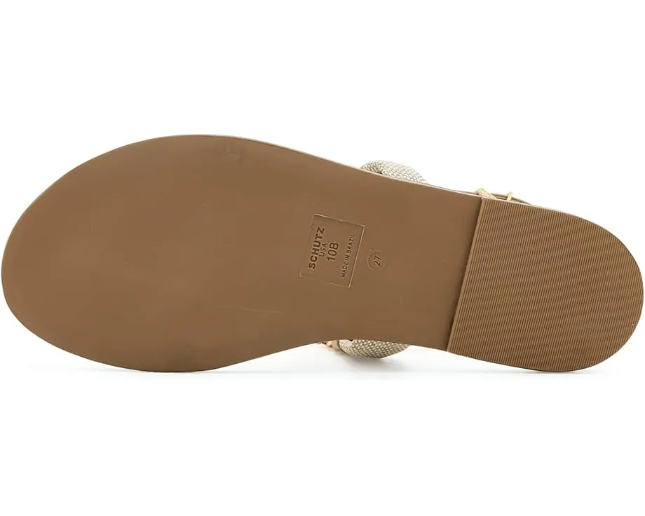 Балетки Camellia с Т-образным ремешком и кожаным верхом от Schutz