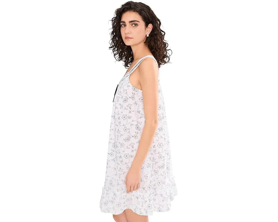 Хлопковая сорочка Eileen West без рукавов из батиста