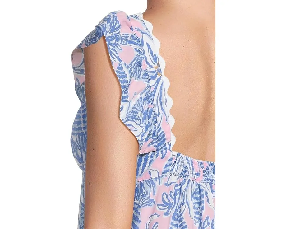 Топ без рукавов Lilly Pulitzer Gyah с рюшами и цветочным принтом