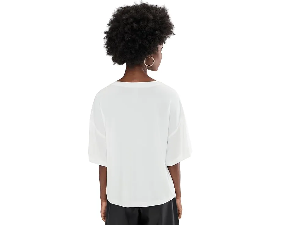 Топ Norma Kamali Short Sleeve Boxy с прямым подолом