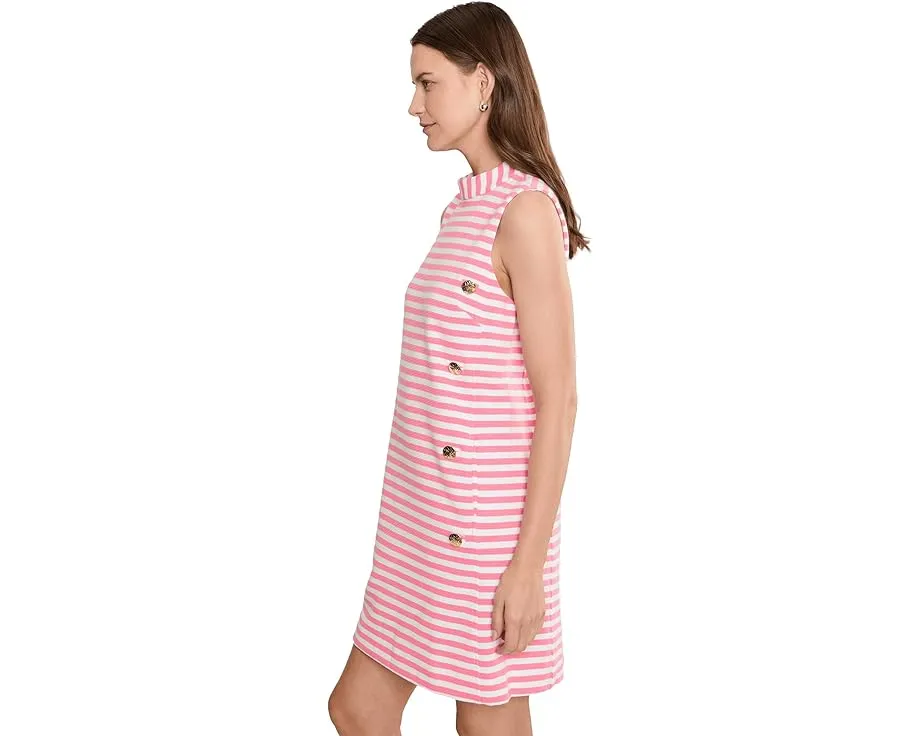 Платье Carmina Shift от Lilly Pulitzer с золотыми пуговицами