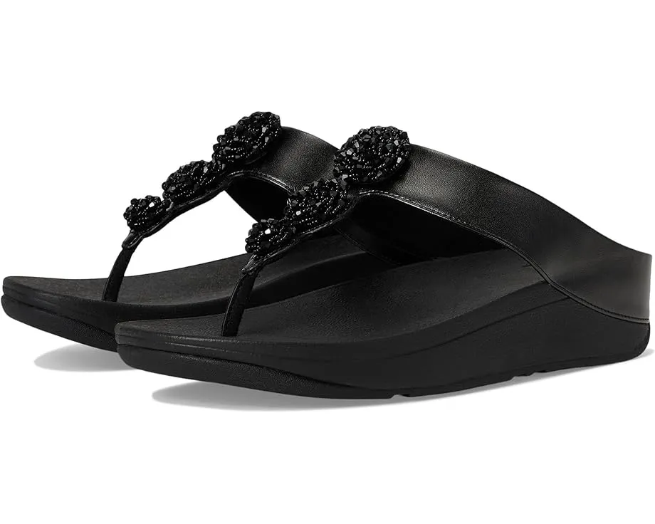 FitFlop Fino Beadie-Button с металлизированным межпальцевым ремешком и бусинами