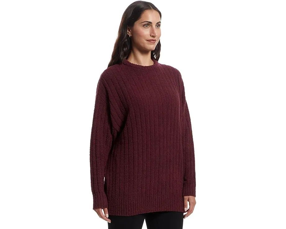 Свитшот оверсайз UGG Riz Top Rib с рельефной резинкой и удлиненными рукавами