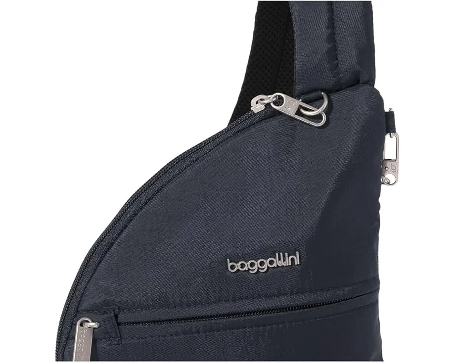 Baggallini Securtex антикражевая слинг сумка Half Moon с защитой от порезов
