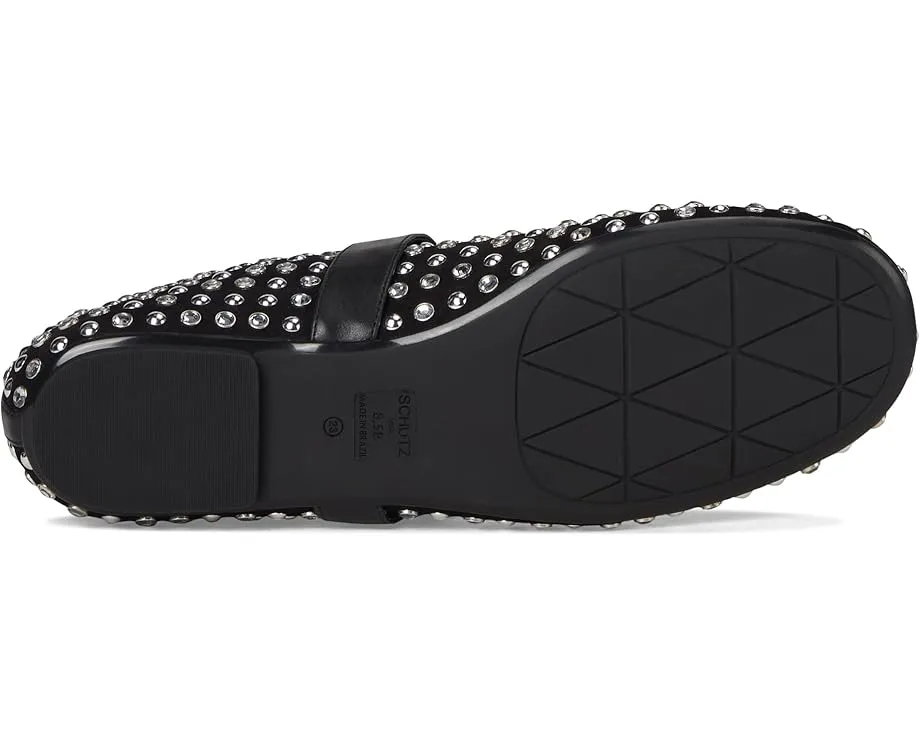 Балетки Schutz Eiza Glam с декоративными шипами на замшевом верхе и стелькой EVA