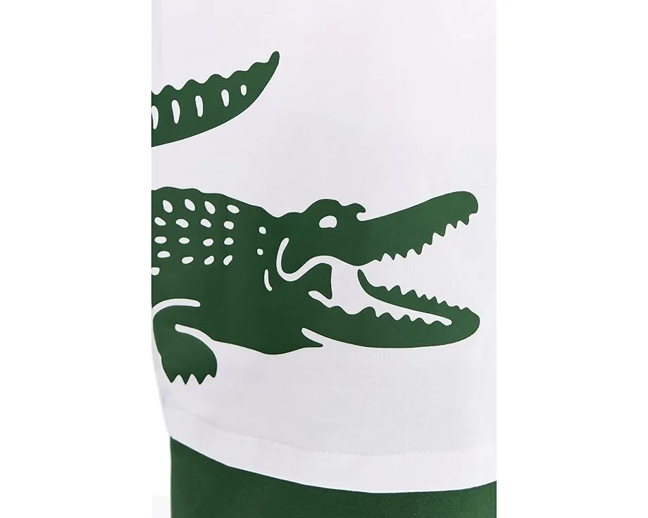 Футболка Lacoste для отдыха из хлопка с принтом в классическом крое