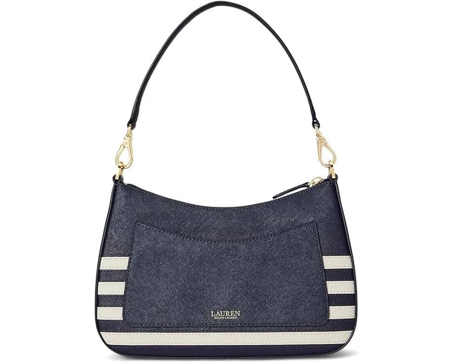 Сумка Danni среднего размера из полосатой кожи от Lauren Ralph Lauren