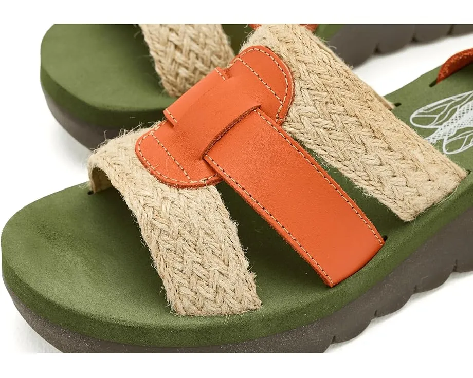 Сандалии FLY LONDON Yory430fly на танкетке с ремешком на липучке и толстой амортизацией