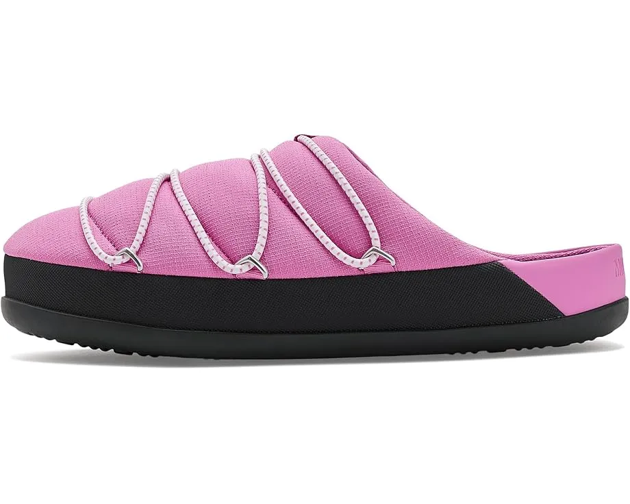 MOON BOOT Soft Slipper мягкие тапочки с гладкой кожей и удобной стелькой