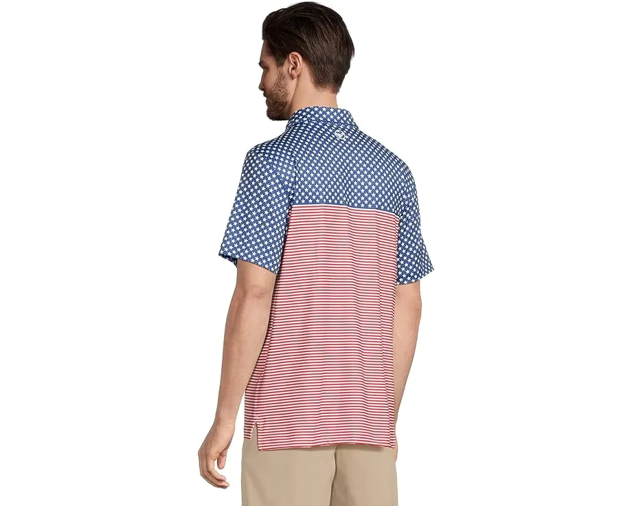 Polo Bradley Stripe Sankaty от Vineyard Vines с защитой UPF 50+