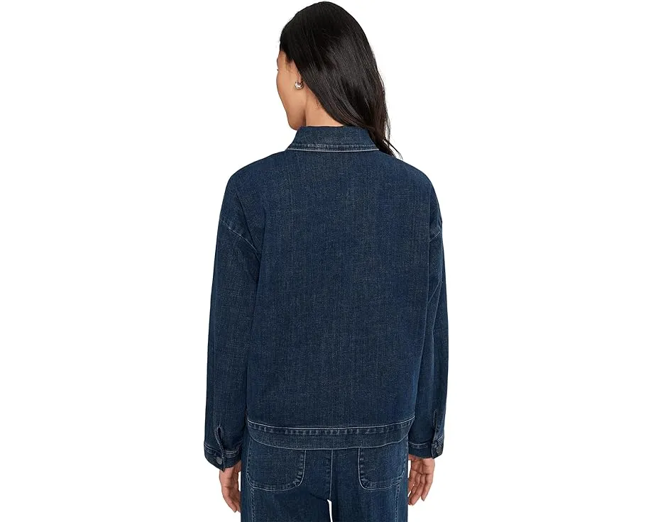 Eileen Fisher Джинсовая куртка с классическим воротником из хлопка со стрейчем