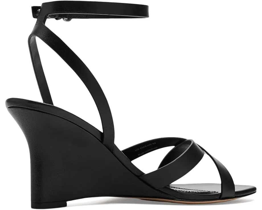 Сандалии Vince Parma на клиновидном каблуке с перекрестными ремешками