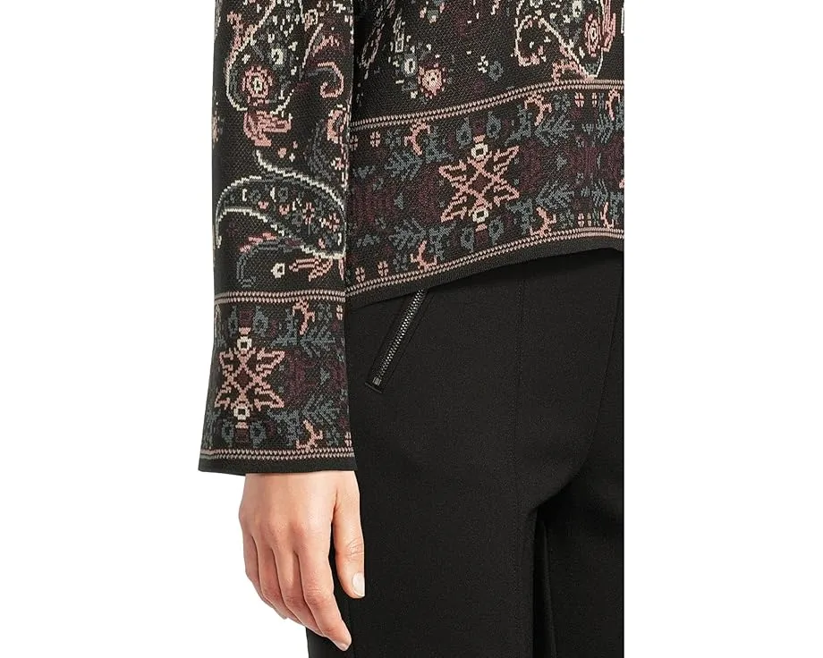 Свитер Vince Camuto с круглым вырезом и узором пейсли