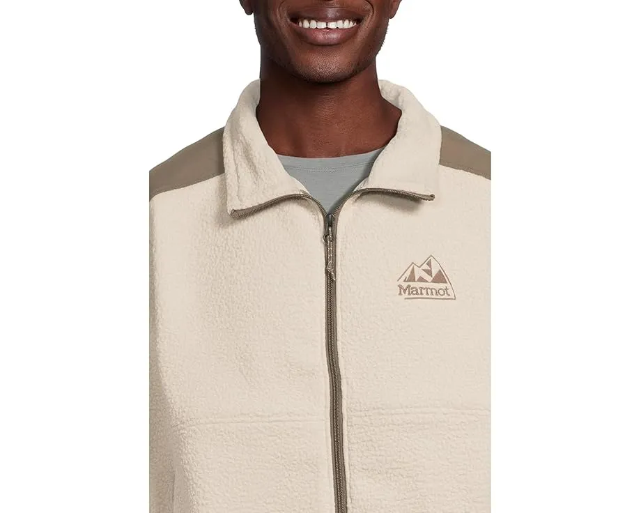 Куртка Marmot Wanderer из высоковорсного флиса с накладками на плечах и локтях