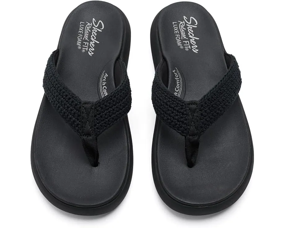 Сандалии SKECHERS Asana Luxe Valley Chic 2 с плетеным трикотажным верхом и просторной посадкой