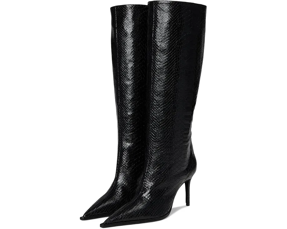 Ботинки Schutz Mary Up до колена на шпильке с металлическим эффектом