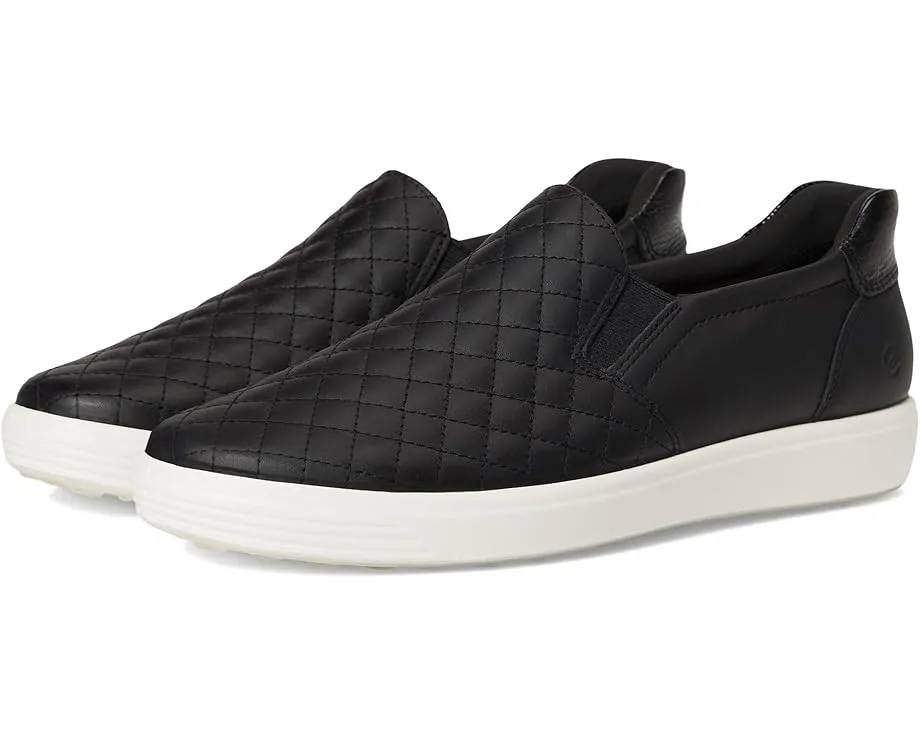 Мокасины ECCO Soft 7 Quilted Easy Slip-On с эластичной застежкой и стеганым верхом