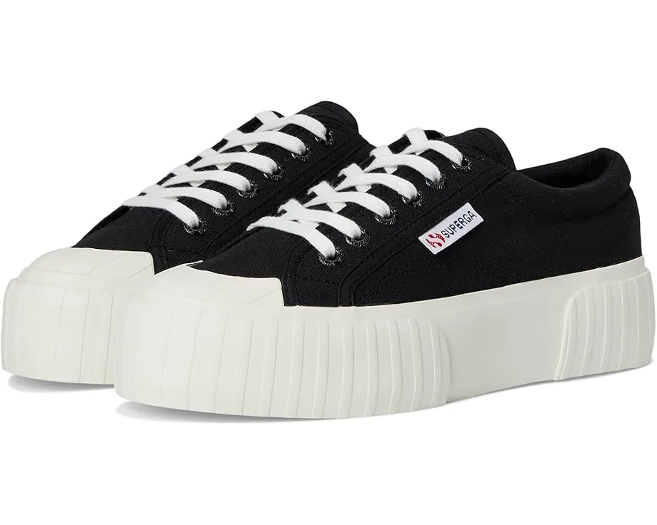 Кроссовки Superga 2631 Stripe Platform на массивной подошве с резиновым носком