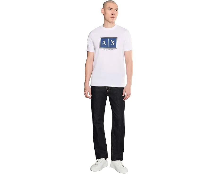 Футболка Armani Exchange Box Logo с круглым вырезом