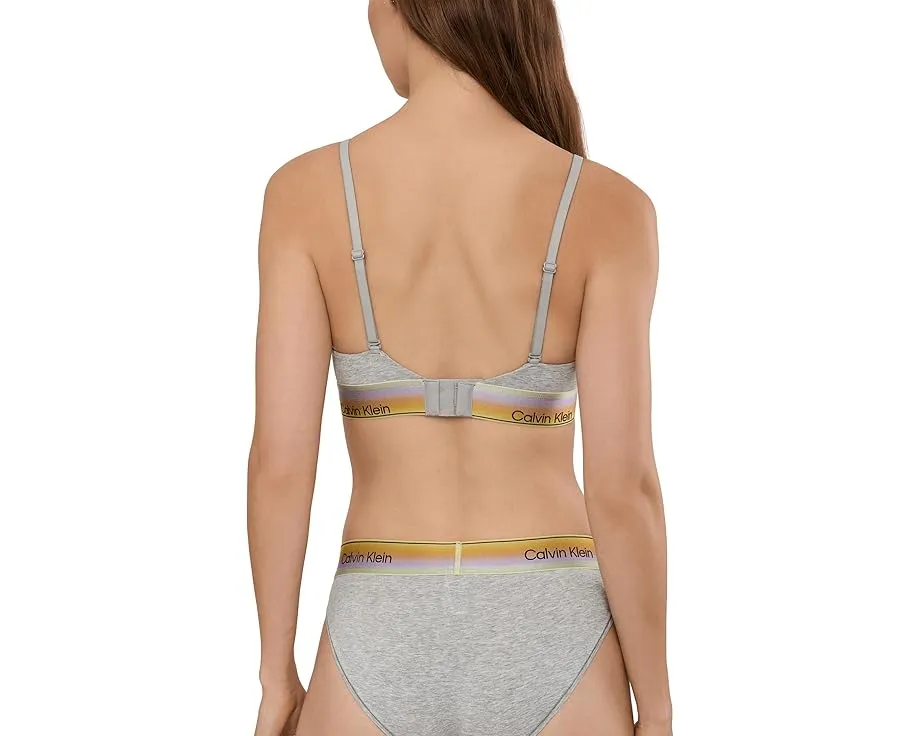 Calvin Klein Pride Triangle Bralette хлопковый бюстгальтер с регулируемыми бретелями