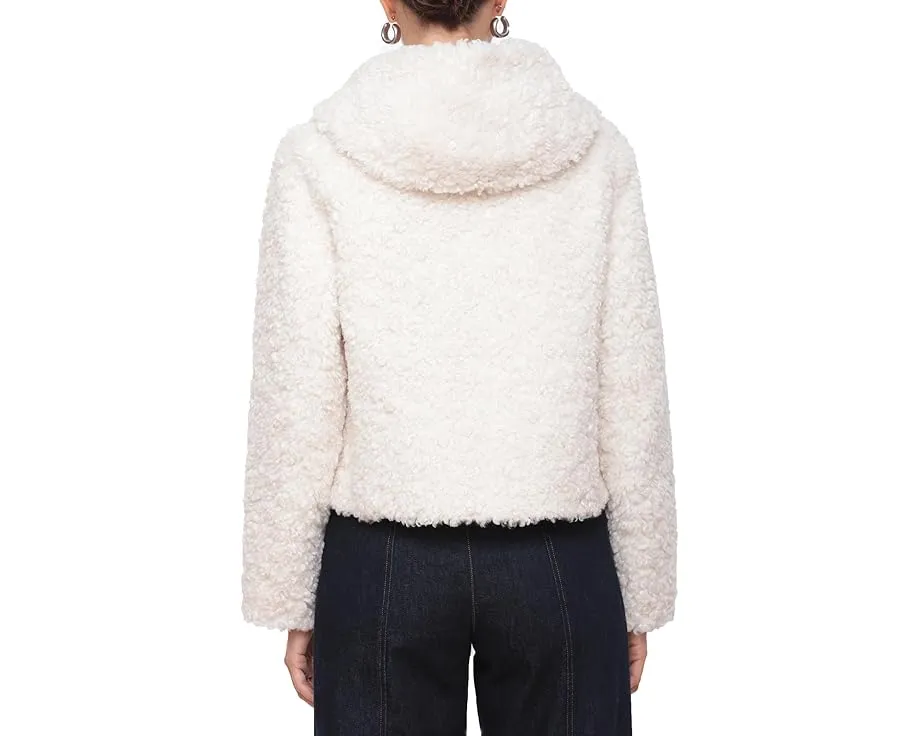 Куртка-худи Avec Les Filles с искусственным мехом и капюшоном