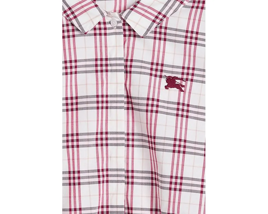 Burberry Kids блуза Maisie с воротником и короткими рукавами реглан