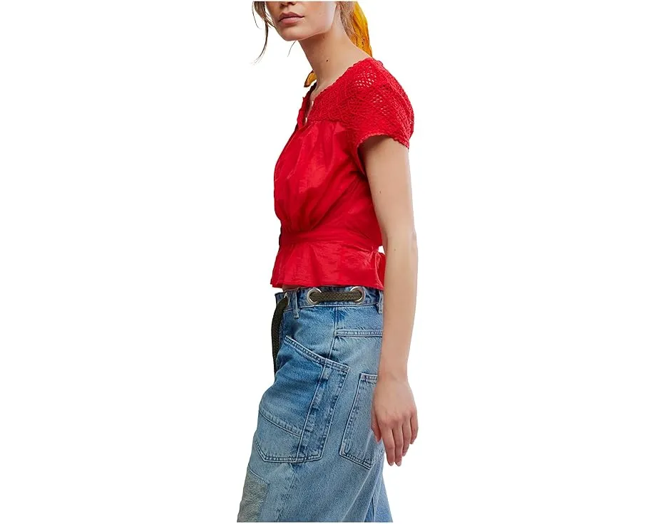 Топ с вышивкой Glimmer и кокеткой от Free People