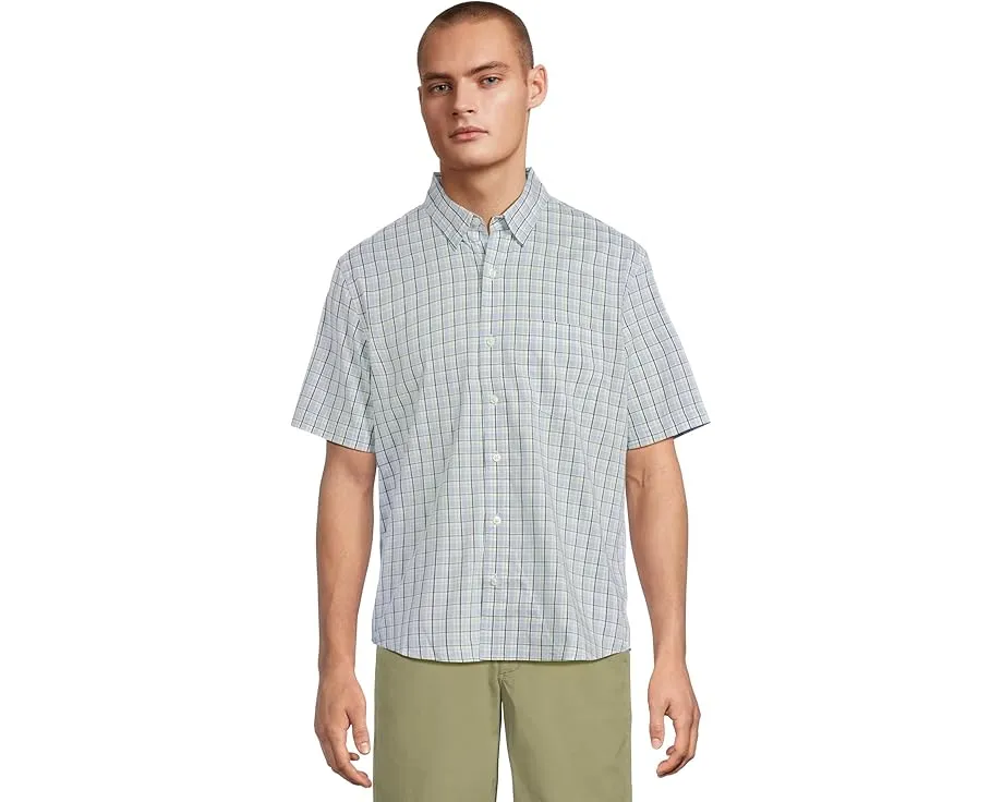 Рубашка L.L.Bean Comfort Stretch Performance в клетку с коротким рукавом и эластичной тканью