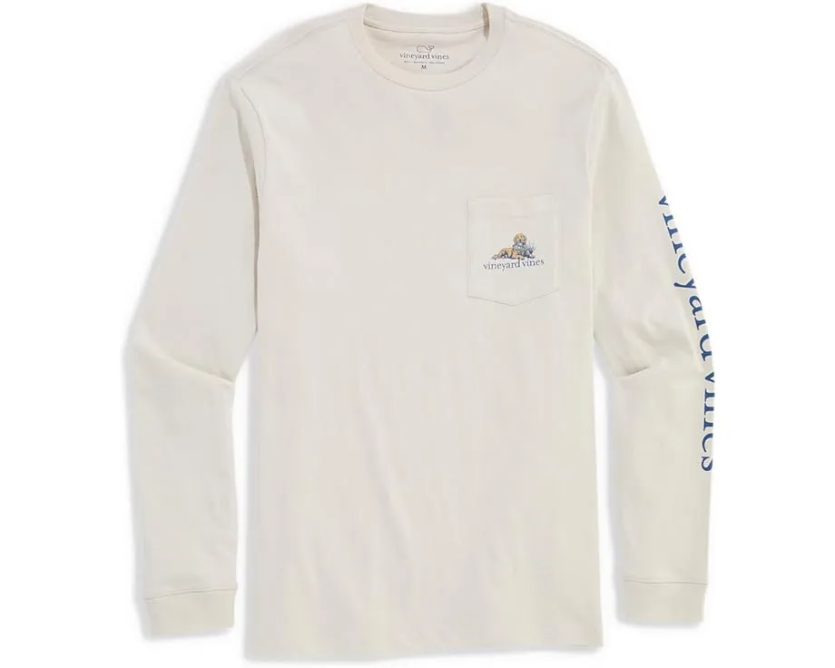 Длинная футболка Vineyard Vines с принтом собаки в камуфляже