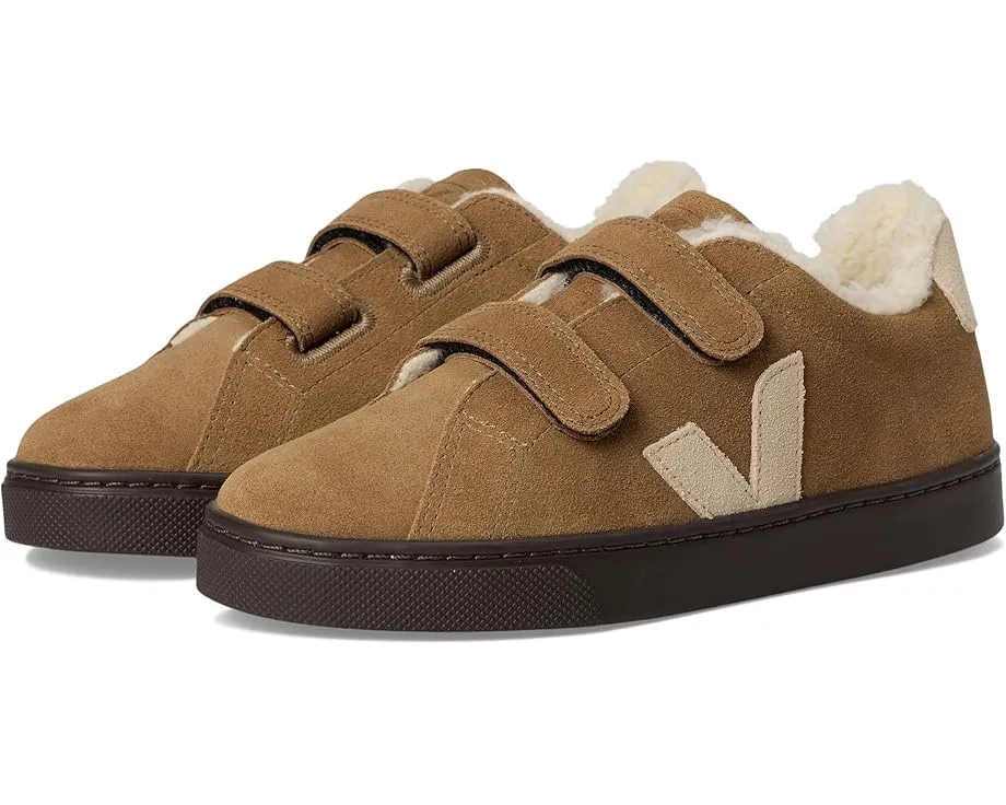 Детские кроссовки VEJA Small Esplar с кожаным верхом и застежкой на липучке