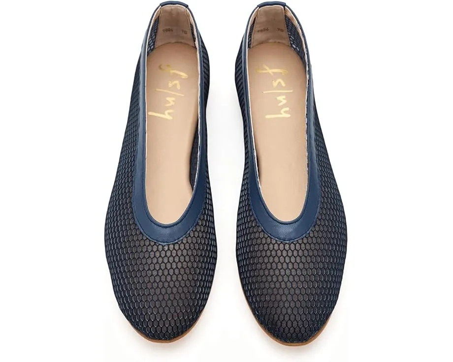 Балетки Renee из сетки с V-образным вырезом от French Sole