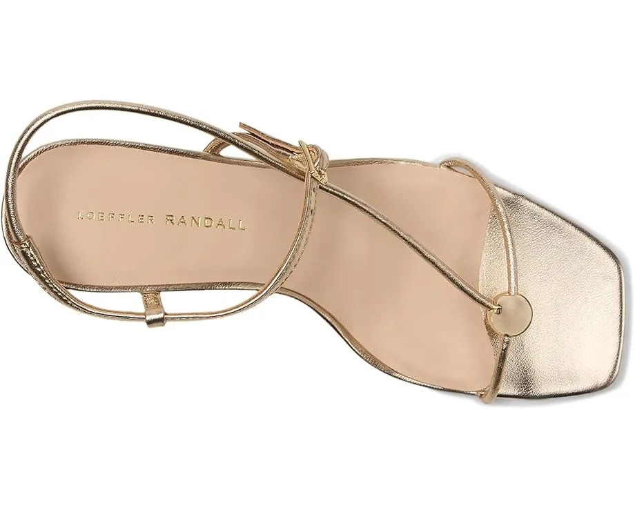 Босоножки Loeffler Randall Triana на среднем каблуке с золотым шармом