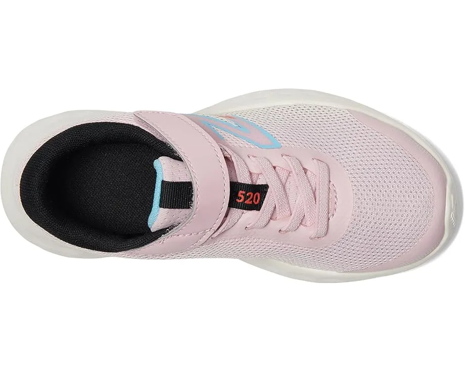 Детские кроссовки New Balance 520v8 с эластичными шнурками и липучкой