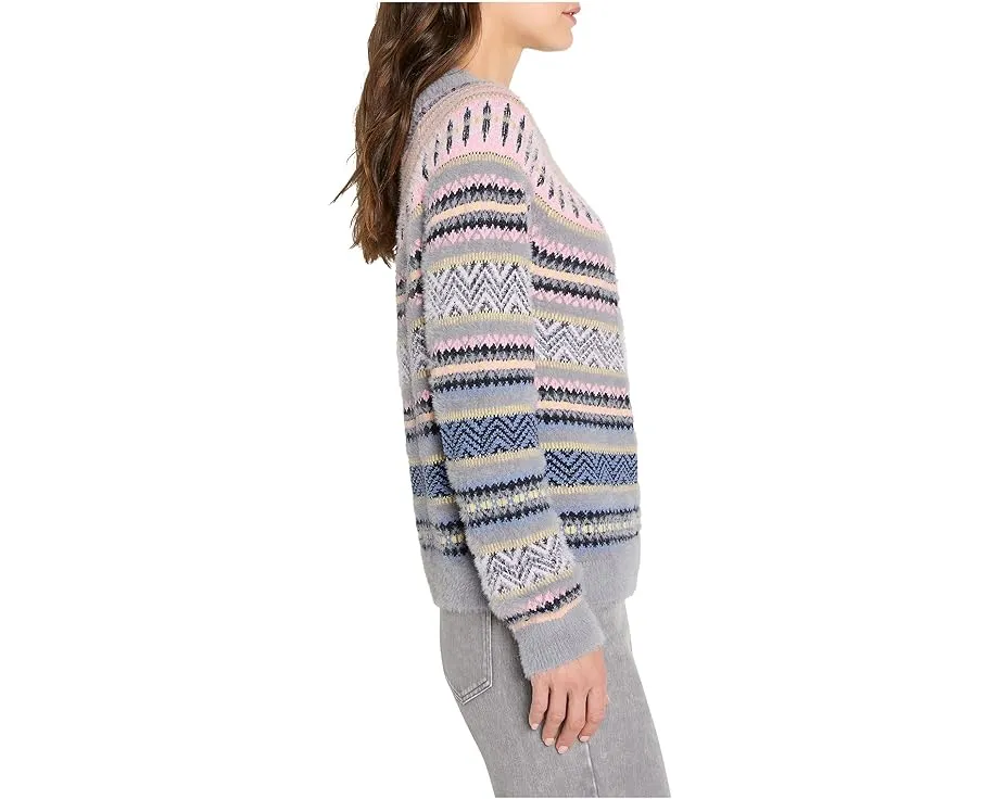 Свитер NIC+ZOE Petite Cozy Fairisle с жаккардовым узором