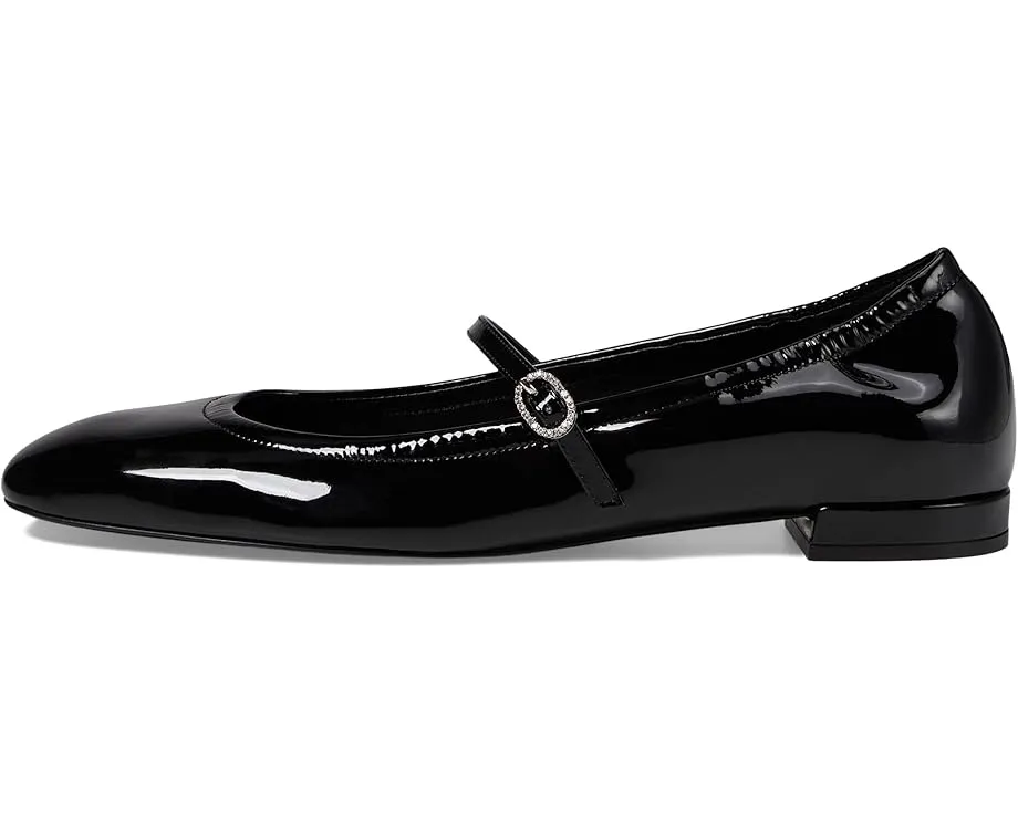 Балетки Stuart Weitzman Claris с круглым носком и стразами на ремешке