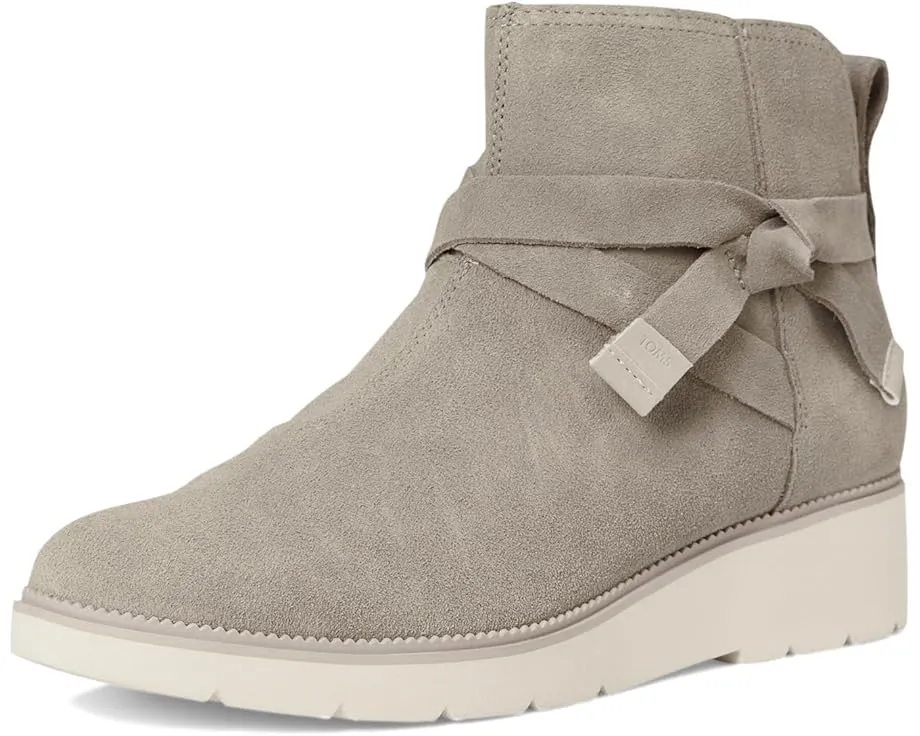 Ботильоны TOMS Marlow из замши с клиновидным каблуком и декоративной перемычкой