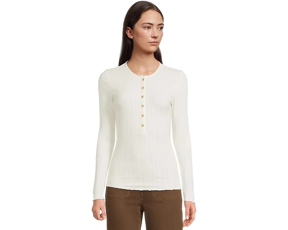 Хенли Faherty Paradise Pointelle с отделкой пико из органического хлопка