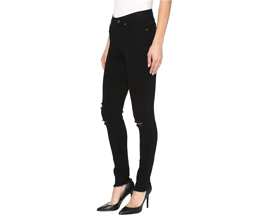 Джинсовые леггинсы HUE Ripped Knee Denim с эффектом потертостей