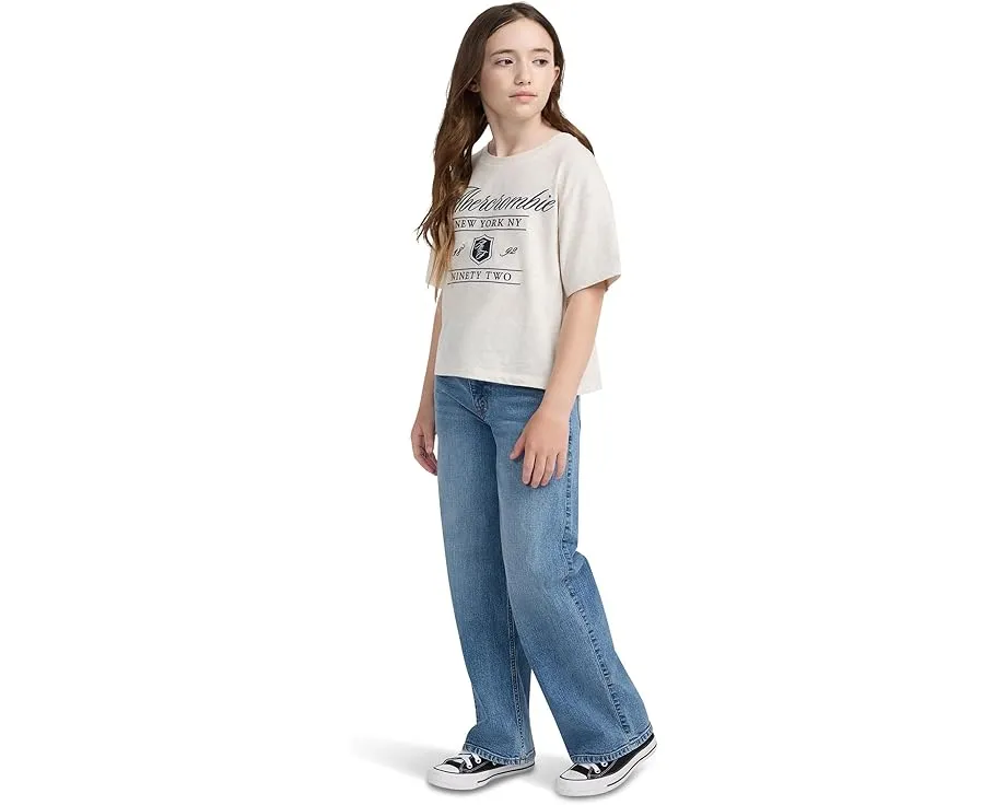 Джинсы abercrombie kids High-Rise Wide Leg с завышенной талией и широкими штанинами