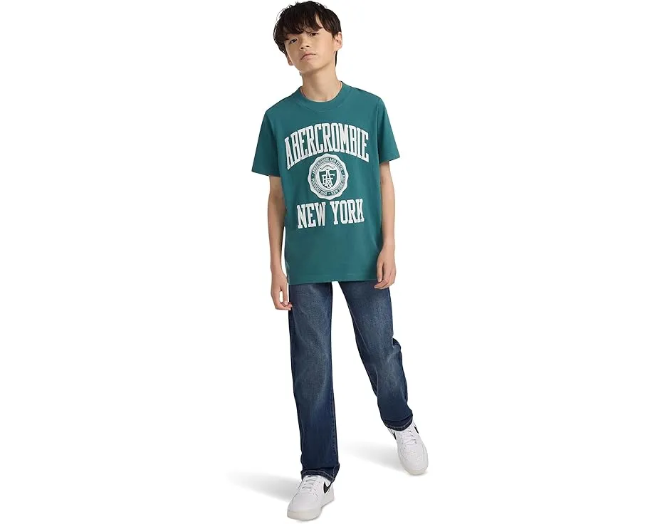Джинсы прямого кроя abercrombie kids Afb Straight Fit с регулируемым поясом