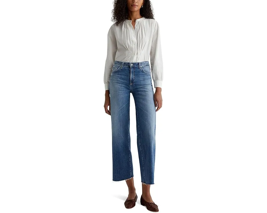 Джинсы AG Jeans Saige с широкими штанинами и принтом в стиле открытки