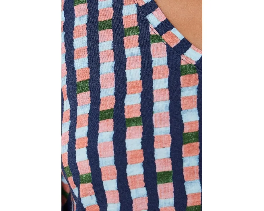 NIC+ZOE футболка V-образным вырезом Reef Stripe