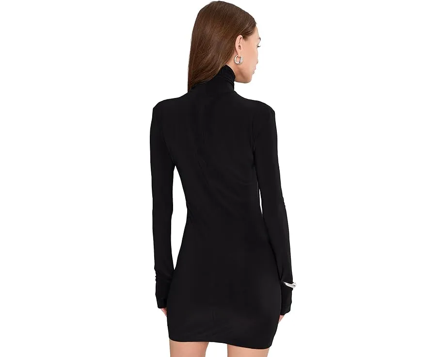 Мини-платье Norma Kamali с длинным рукавом и водолазкой