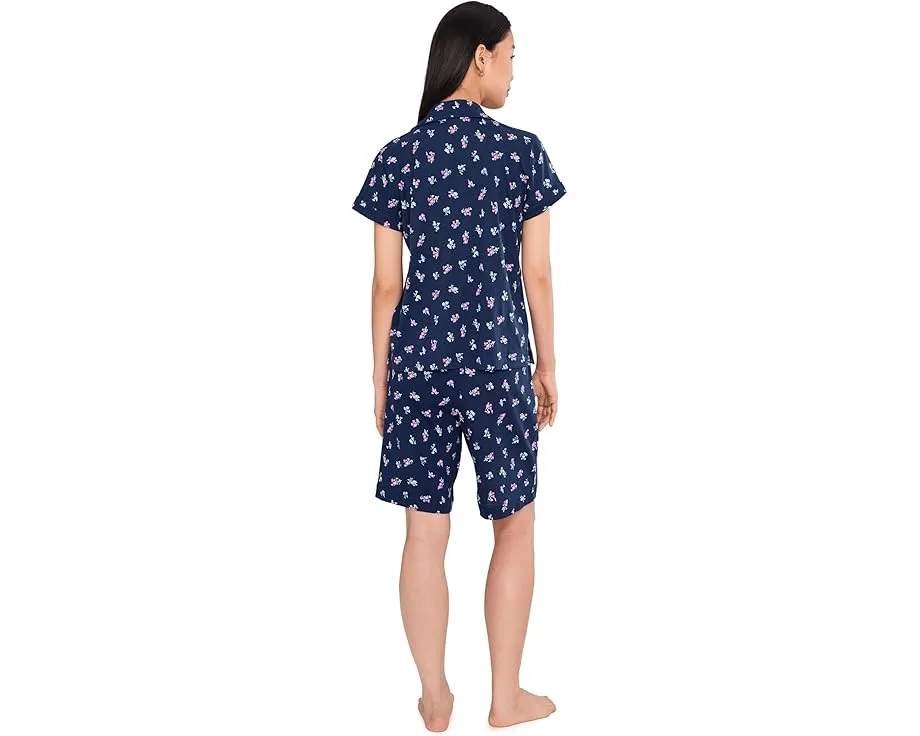 Пижамный комплект Lauren Ralph Lauren с шортами бермудами из джерси