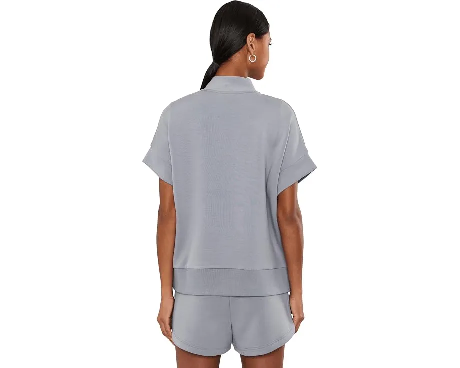 Свитшот Ritchie Short Sleeve от Varley с разрезным воротником и полузастежкой
