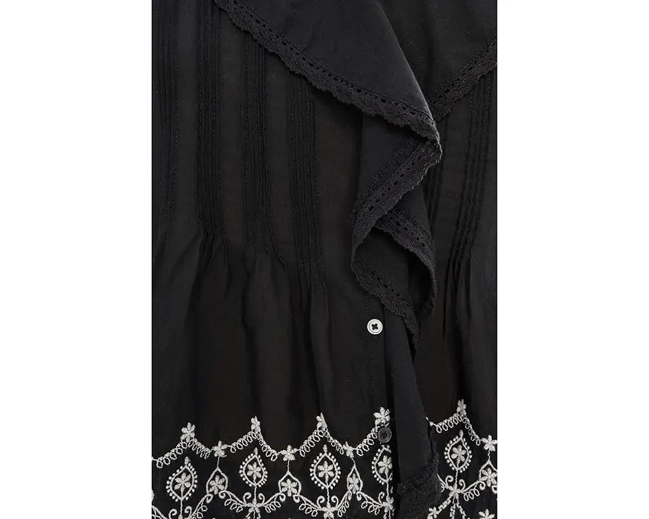 Блуза Madewell с рюшами и рукавами фонариками на пуговицах