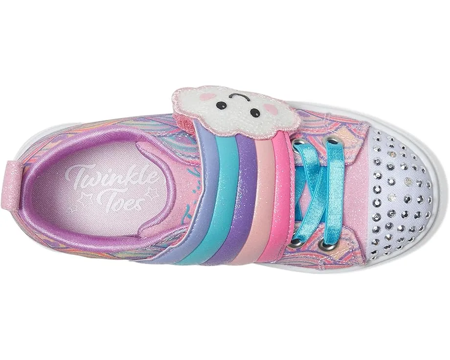 Детские светящиеся кроссовки Skechers Twinkle Sparks Cloud Cutie с ремешком